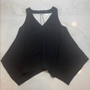 Guess Los Angeles Black Handkerchief-Hem V-Neck Camisole